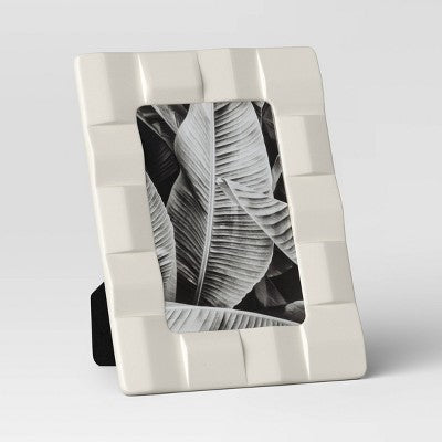  Stoneware Table Frame Matte Cream - Threshold™