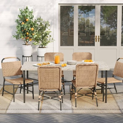  Northmont 6 Person Rectangle Patio Dining Table, Outdoor Furniture - Threshold™ Designed With Studio McGee