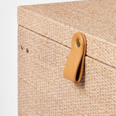  Woven File Box Taupe - Threshold™: Office Desk Organizer, Supplies Holder, , 11.5" H X 14" D X 9" W