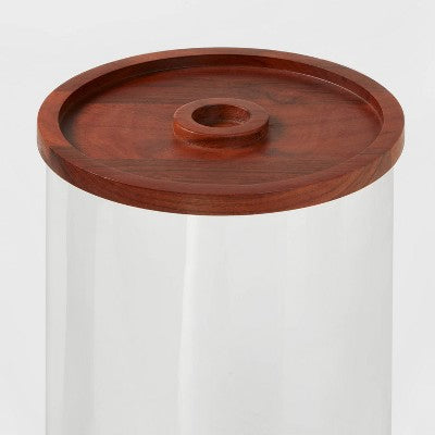  2gal Glass Modern Beverage Dispenser - Threshold™: Cold Drink Holder, 2 Gallon Capacity, Stainless Steel & Wood