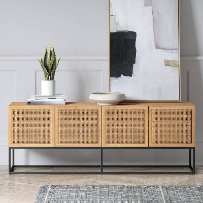  Belmar Woven TV Stand For TVs Up To 60" Natural - Threshold™