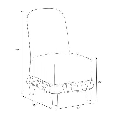  Replacement Ruffled Slipcover Only For Rounded Back Dining Chair - Threshold™