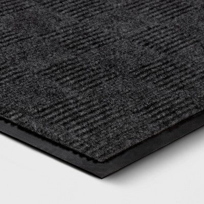 1'6"x2'4" Crochet Utility Doormat Gray - Threshold™