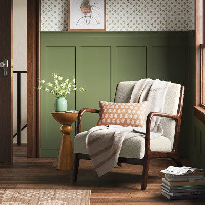  Cozy Feathery Knit Border Striped Throw Blanket - Threshold™