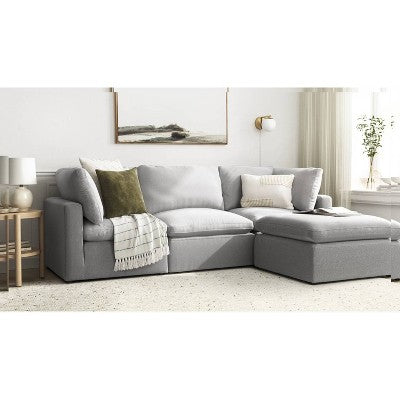  4pc Allandale Modular Sectional Sofa Set Gray - Threshold™