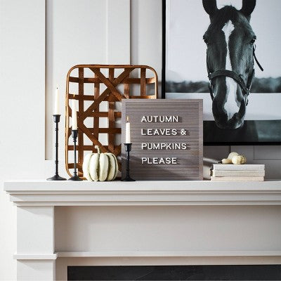  14"x 14" Wood Letterboard Gray - Threshold™