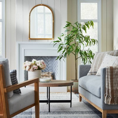  24" X 34" Rattan Arched Wall Mirror - Threshold™ Designed With Studio McGee