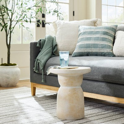  Montebello Shaped Ceramic Accent Table Light Brown - Threshold™ Designed With Studio McGee
