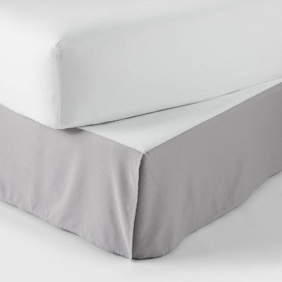  12pc Chambray Matelasse Stripe Comforter & Sheet Bedding Set Gray - Threshold™