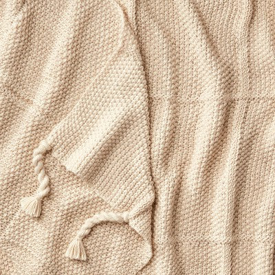 Windowpane Knit Throw Blanket With Tassels - Threshold™ Designed With Studio McGee