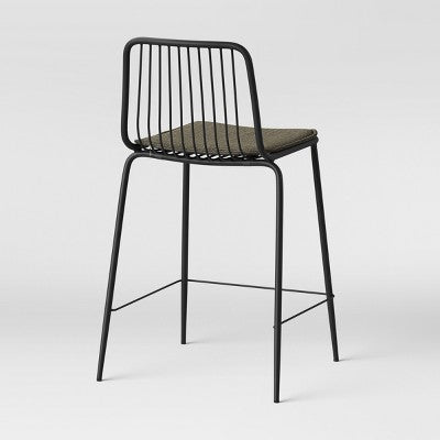  Set Of 2 Sodra Rounded Seat Wire Counter Height Barstool Black - Threshold™