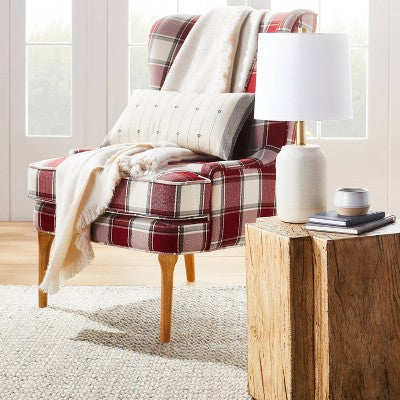  Indoor/Outdoor Faux Concrete Stump Accent Table Brown - Threshold™ Designed With Studio McGee