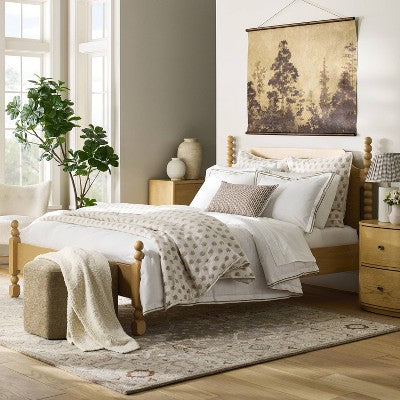  Modern Turned Wood Bed Brown - Threshold™ Designed With Studio McGee