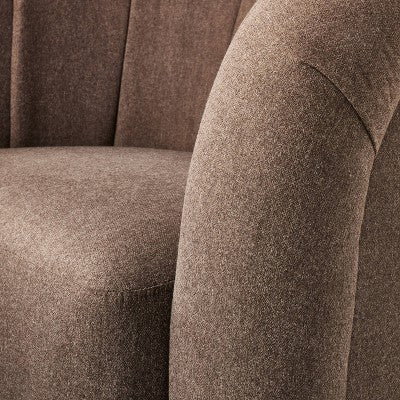  Channeled Curved Back Accent Chair Velvet - Threshold™ Designed With Studio McGee