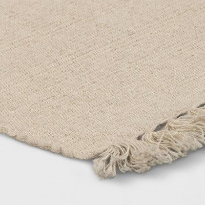  Rib Weave Placemat - Threshold™: Washable Cotton & Linen, Solid Rectangle, Multicolored, 19"x14"