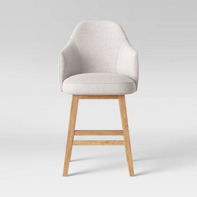  Kinston Swivel Curved Back Upholstered Counter Height Barstool - Threshold™