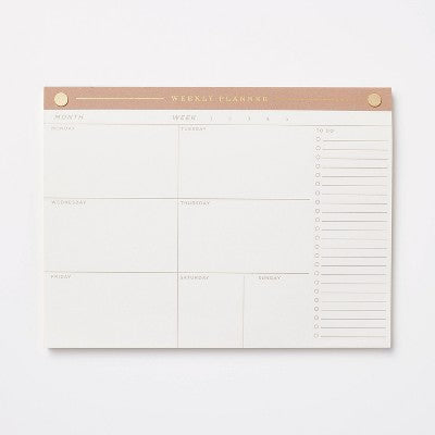  52 Page Special Rule Weekly Tear Off Planner 10" X 7.5" Mauve - Threshold™: Journal, Notebook, Office Supplies, Stationery