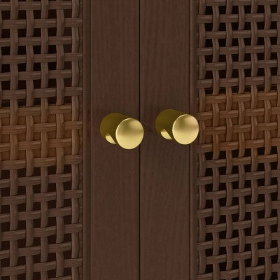  Woven Arched Wood Cabinet - Threshold™