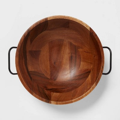  123oz Wood Serving Bowl Black - Threshold™