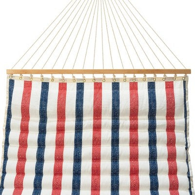  11.5' Pillowtop Outdoor Fabric Hammock Twill Stripe Red/Blue/White - Threshold™