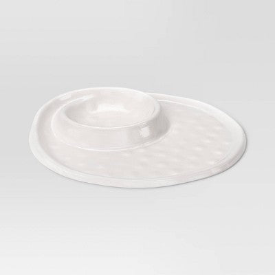  Coastal 14" Melamine Plastic Dip Bowl And Platter - Threshold™