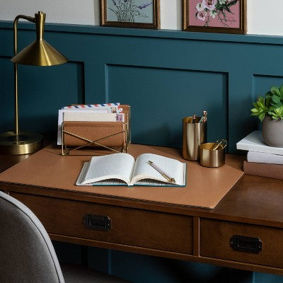  Faux Leather Desk Pad Brown - Threshold™