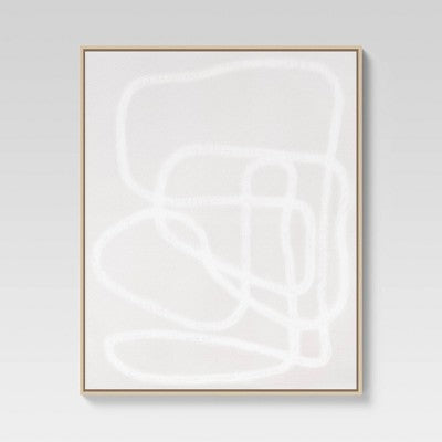  (Set Of 2) 24" X 30" Line Drawing Wall Canvases Gray/White - Threshold™
