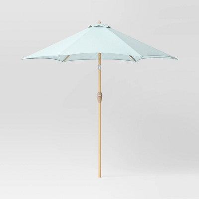  9'x9' Market Patio Umbrella - Light Wood Pole - Threshold™