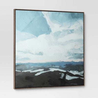  36" X 36" Blue Sky Landscape Framed Canvas - Threshold™