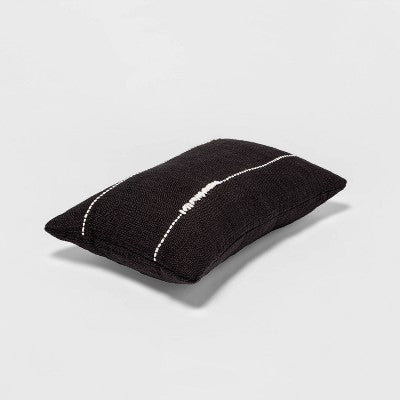  Embroidered Thin Line Lumbar Throw Pillow - Threshold™
