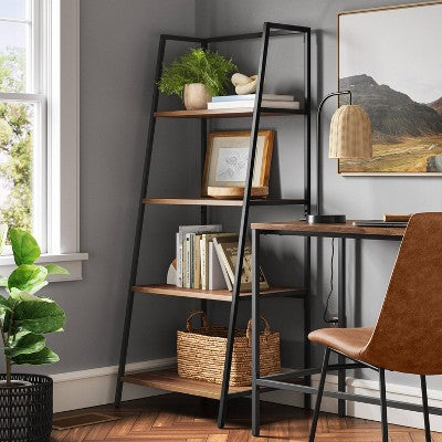  60" Loring 4 Shelf Trestle Bookshelf Walnut - Threshold™