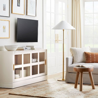  Promontory Sliding Glass TV Stand - Threshold™ Designed With Studio McGee