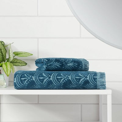  Plush Scallop Towel Teal Blue - Threshold™