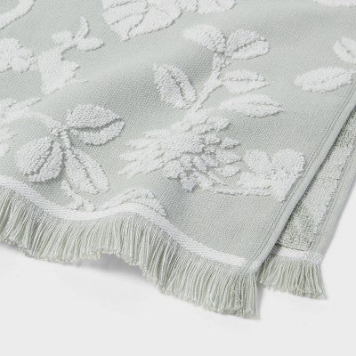  Traditional Garden Floral Towel Green - Threshold™