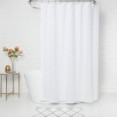  Woven Shower Curtain White - Threshold™