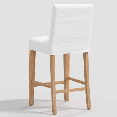  Nazanin Slipcover Barstool Twill White - Threshold™