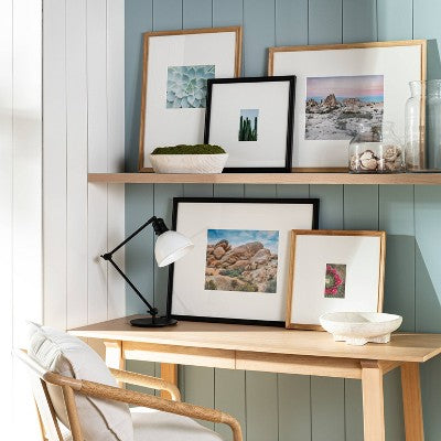  21.24" X 27.24" Matted To 11" X 14" Gallery Frame Natural Wood - Threshold™ Designed With Studio McGee