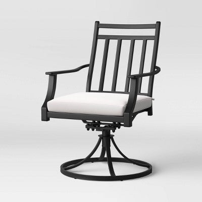  Fairmont 2pk Metal Patio Swivel Rocking Dining Chair - Threshold