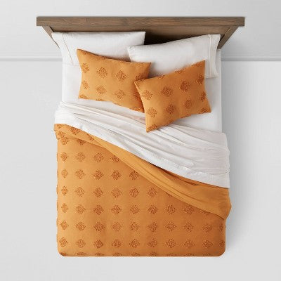  Tufted Diamond Crinkle Duvet Cover & Sham Set - Threshold™
