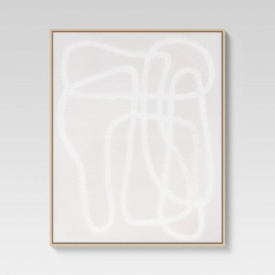  (Set Of 2) 24" X 30" Line Drawing Wall Canvases Gray/White - Threshold™