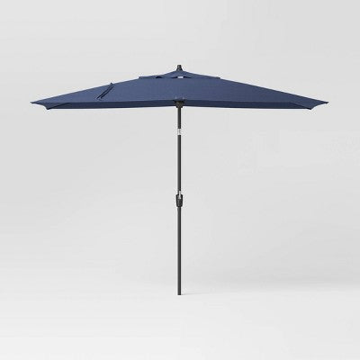  10'x6' Rectangular Market Patio Umbrella - Black Pole - Threshold™
