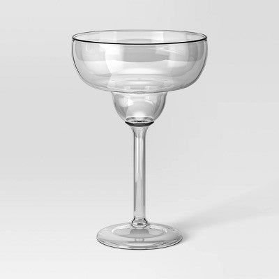  4pk Margarita Cocktail Glass Set - Threshold™: Clear Glass Drinkware, Dishwasher-Safe, 14.75oz Capacity, Service For 4