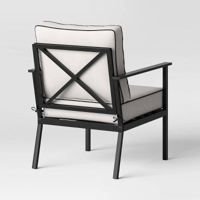  Searsburg 3pc Aluminum Patio Chat Set - Black - Threshold™