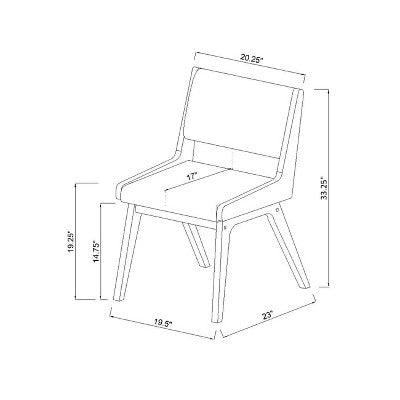  Holmdel Mid-Century Dining Chair Beige - Threshold™