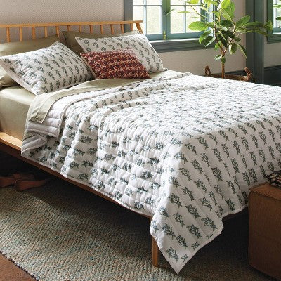  Voile Woodblock Printed Quilt Ivory - Threshold™