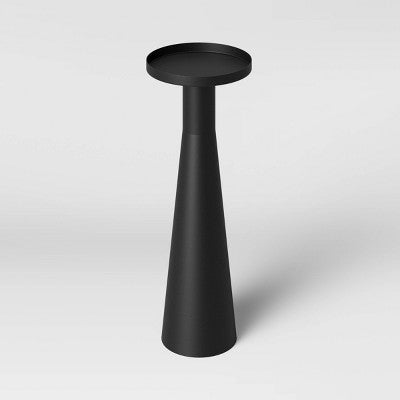  Alester Round Smooth Metal Drink Table Black - Threshold™