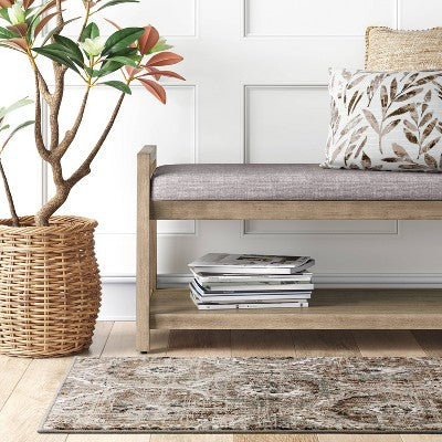  Bailey Companion Tile Print Accent Rug Tan - Threshold™