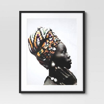  24" X 30" 2pc Cultural Framed Wall Posters - Threshold™: Modern Art Lithograph, Black Frame