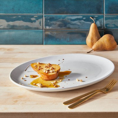  Oval Porcelain Serving Platter 15.5'' White - Threshold™