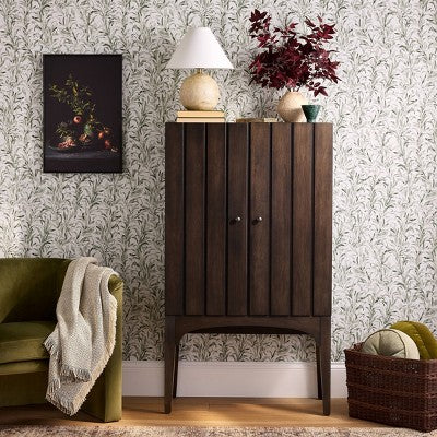  Branch Olive Green - Threshold™ Designed With Studio McGee: Removable Vinyl Wallpaper, Self-Adhesive, 198" X 20"